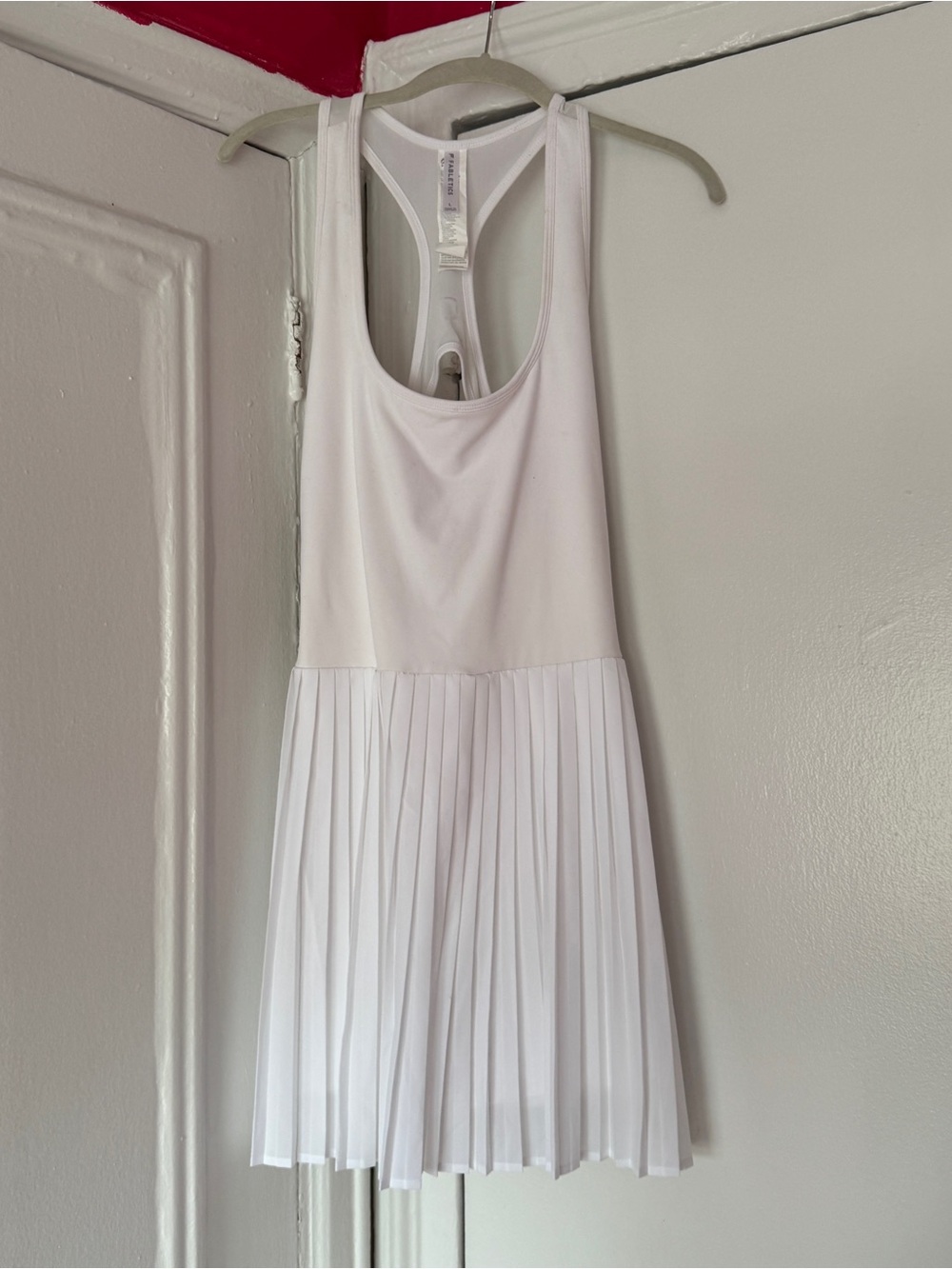 Fabletics White Pleated Mini Dress with Shorts